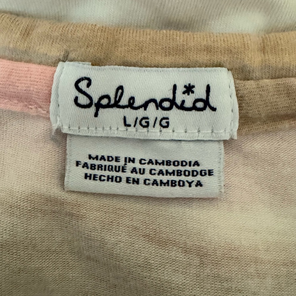 C-139 Splendid White Pink‎ & Tan Stripe Racer Back Sleeveless Maxi Dress Size L - Picture 10 of 12